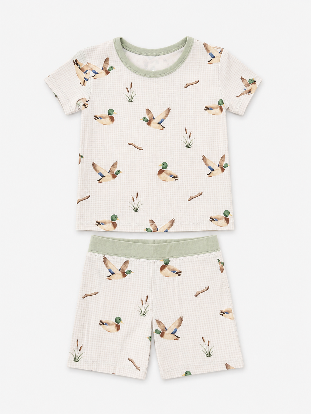 Mallard Duck Short-Sleeve Bamboo Two-piece Set