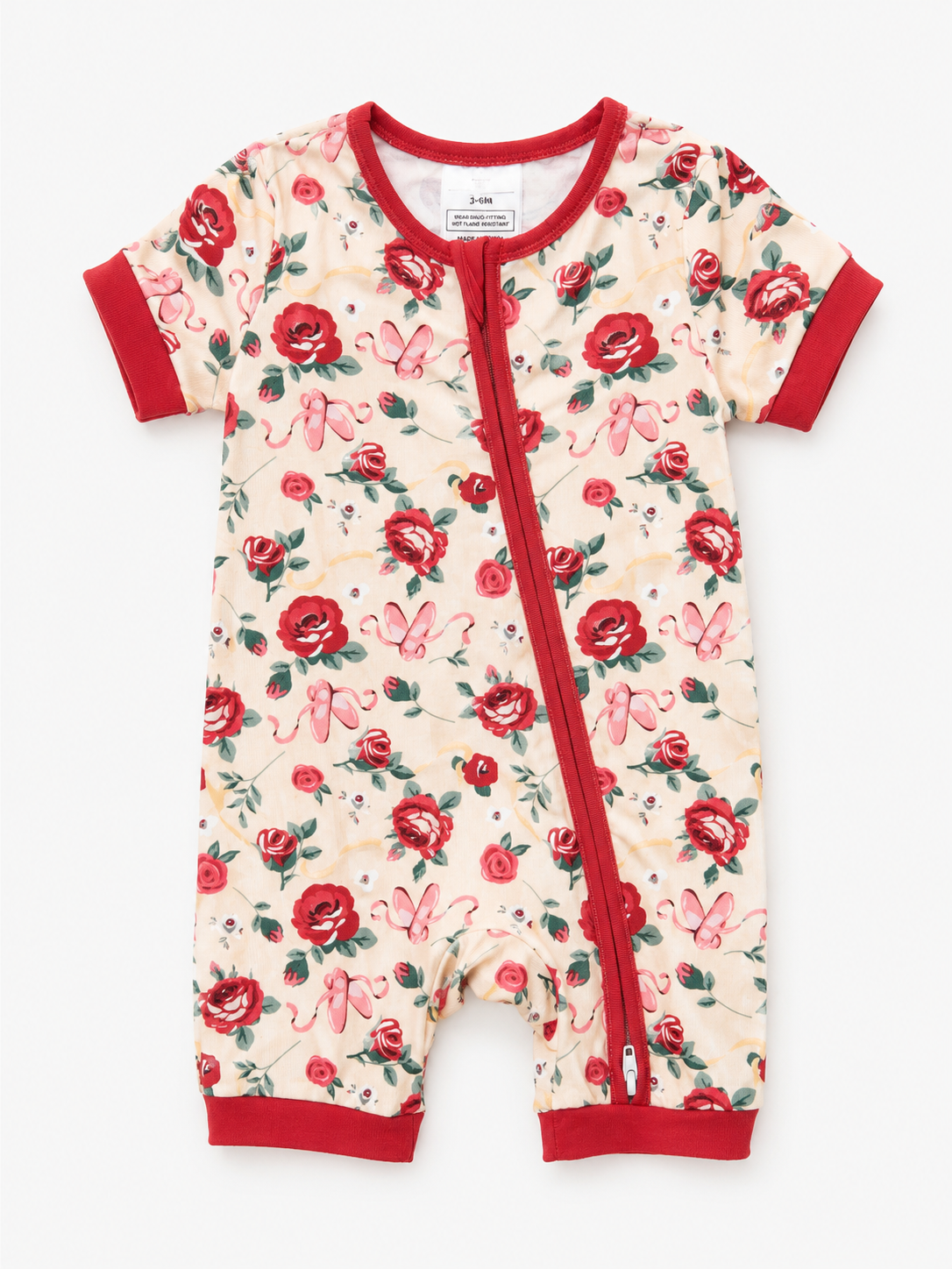 Rose & Ballet Floral Shortie Zip Romper