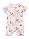 Tropical Mouse Bamboo Shortie Zippy Romper