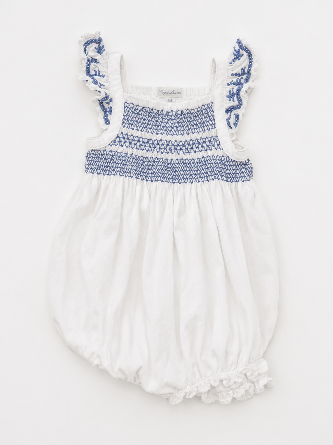 Ralph Lauren baby girl smocked bubble romper